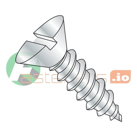 Newport Fasteners Sheet Metal Screw, #6 x 3/8 in, Zinc Plated Steel Flat Head Slotted Drive, 10000 PK 303973